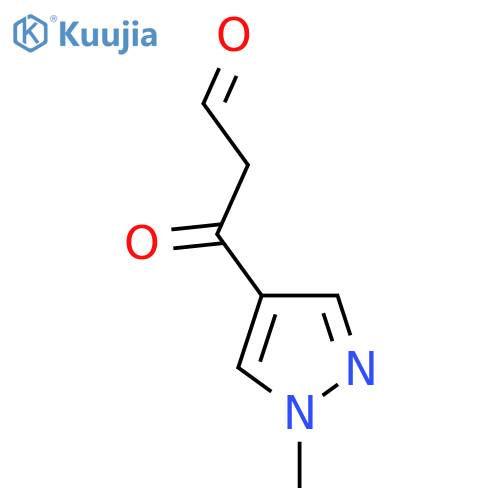 3-(1-methyl-1H-pyrazol-4-yl)-3-oxopropanal structure