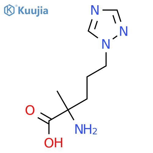 2-amino-2-methyl-5-(1H-1,2,4-triazol-1-yl)pentanoic acid structure