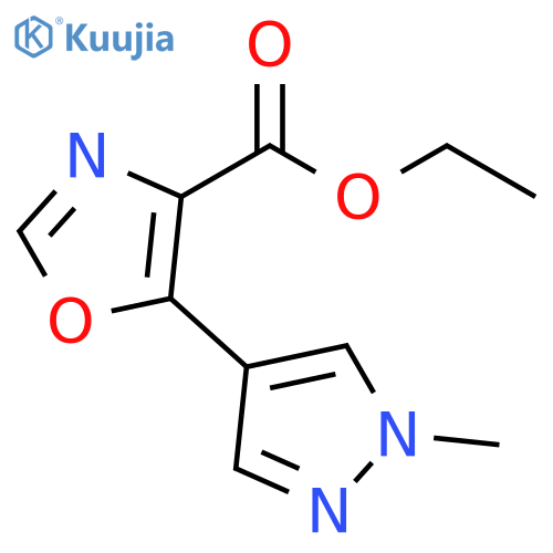 ethyl 5-(1-methyl-1H-pyrazol-4-yl)-1,3-oxazole-4-carboxylate structure