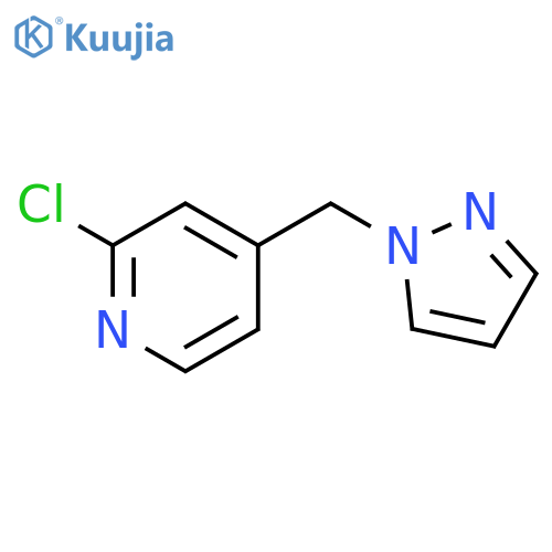 2-chloro-4-(1H-pyrazol-1-ylmethyl)pyridine structure