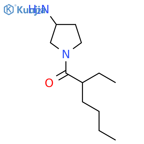 1-(3-Aminopyrrolidin-1-yl)-2-ethylhexan-1-one structure