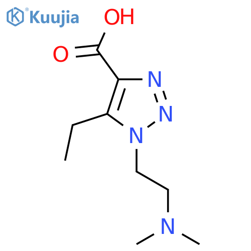 1-2-(dimethylamino)ethyl-5-ethyl-1H-1,2,3-triazole-4-carboxylic acid structure