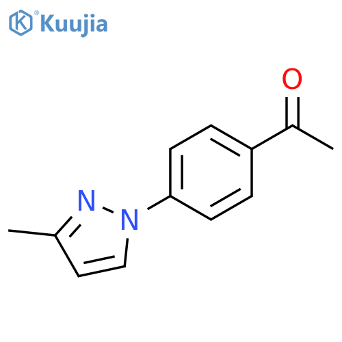 1-4-(3-methyl-1H-pyrazol-1-yl)phenylethan-1-one structure