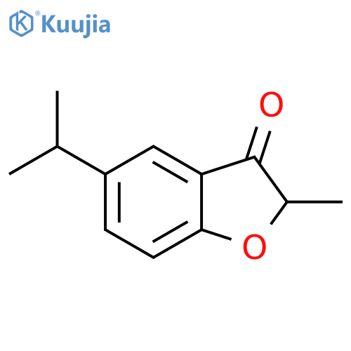 2-Methyl-5-(propan-2-yl)-2,3-dihydro-1-benzofuran-3-one structure