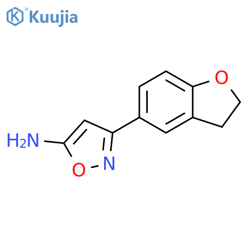 3-(2,3-dihydro-1-benzofuran-5-yl)-1,2-oxazol-5-amine structure