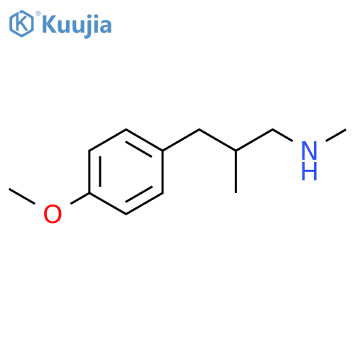 3-(4-methoxyphenyl)-2-methylpropyl(methyl)amine structure