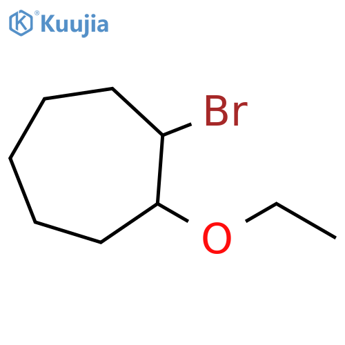 1-bromo-2-ethoxycycloheptane structure