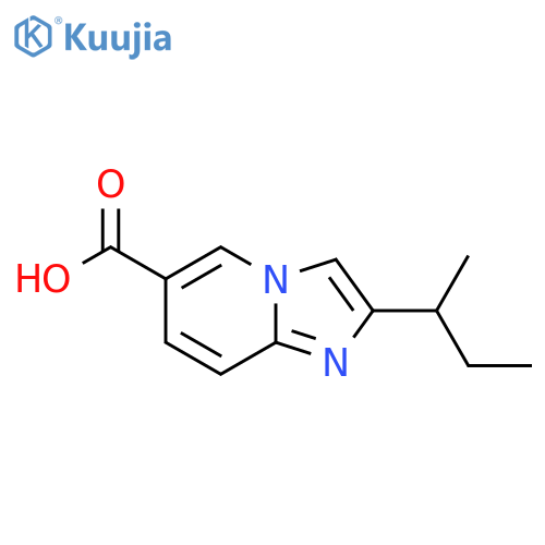 2-(butan-2-yl)imidazo1,2-apyridine-6-carboxylic acid structure