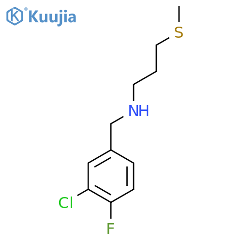 (3-chloro-4-fluorophenyl)methyl3-(methylsulfanyl)propylamine structure