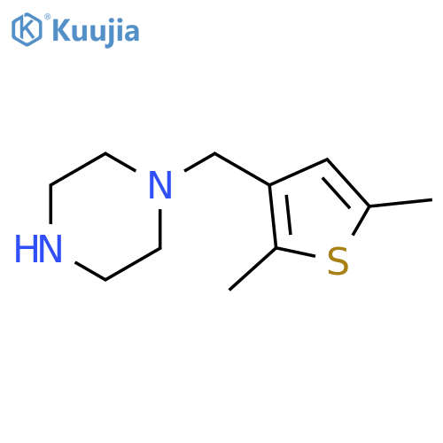 1-(2,5-dimethylthiophen-3-yl)methylpiperazine structure