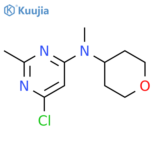 6-chloro-n,2-dimethyl-n-(oxan-4-yl)pyrimidin-4-amine structure
