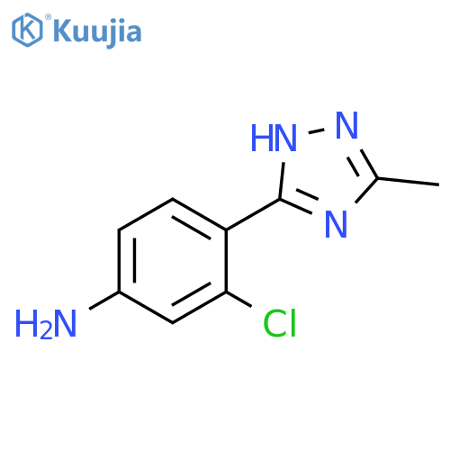 3-chloro-4-(5-methyl-1H-1,2,4-triazol-3-yl)aniline structure