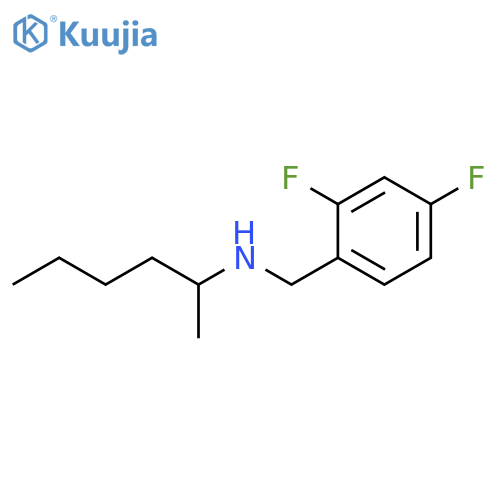 [(2,4-difluorophenyl)methyl](hexan-2-yl)amine structure