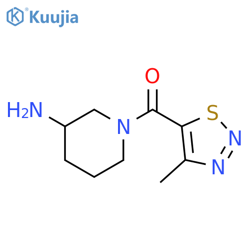 1-(4-methyl-1,2,3-thiadiazole-5-carbonyl)piperidin-3-amine structure