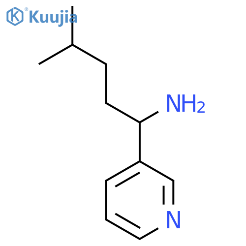 4-methyl-1-(pyridin-3-yl)pentan-1-amine structure