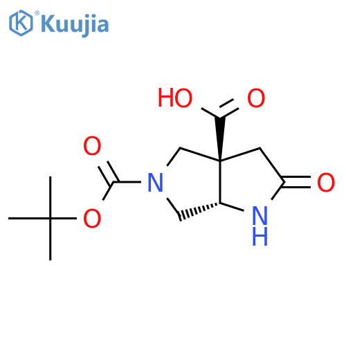 5-(tert-Butoxycarbonyl)-2-oxooctahydropyrrolo[3,4-b]pyrrole-3a-carboxylicacid structure
