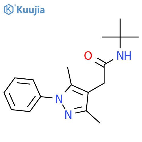 1H-Pyrazole-4-acetamide,N-(1,1-dimethylethyl)-3,5-dimethyl-1-phenyl- structure