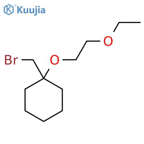 1-(bromomethyl)-1-(2-ethoxyethoxy)cyclohexane structure