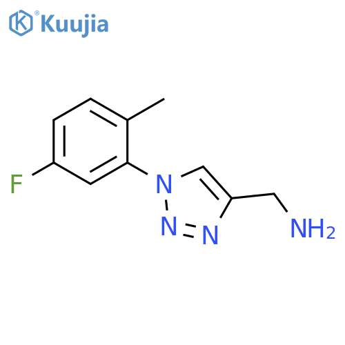 [1-(5-fluoro-2-methylphenyl)-1H-1,2,3-triazol-4-yl]methanamine structure