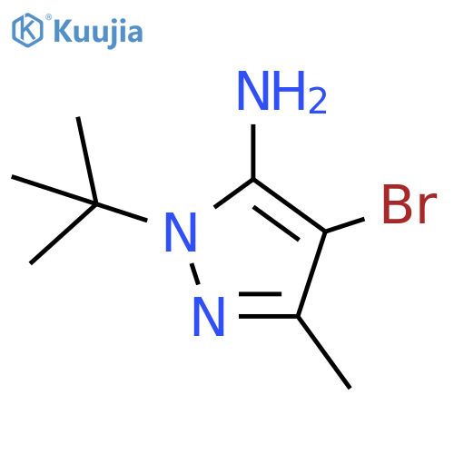 4-bromo-1-tert-butyl-3-methyl-1H-pyrazol-5-amine structure
