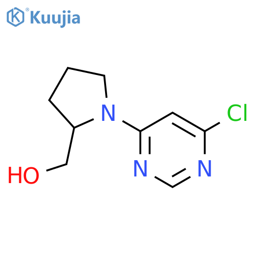 1-(6-chloropyrimidin-4-yl)pyrrolidin-2-ylmethanol structure