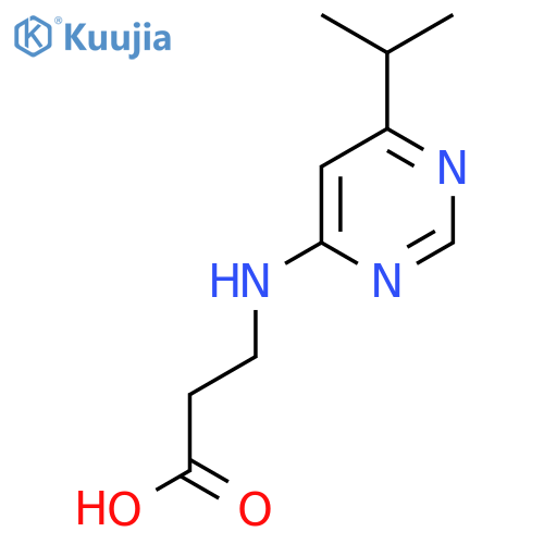 3-{[6-(Propan-2-yl)pyrimidin-4-yl]amino}propanoic acid structure