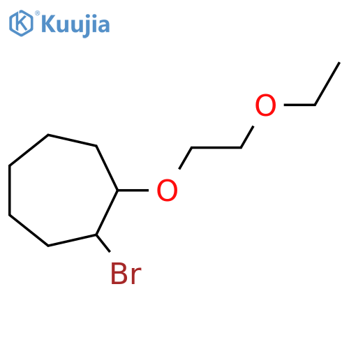 1-bromo-2-(2-ethoxyethoxy)cycloheptane structure