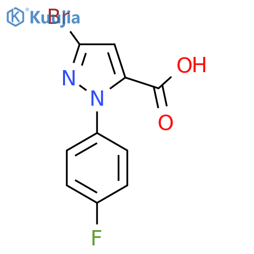 3-bromo-1-(4-fluorophenyl)-1H-pyrazole-5-carboxylic acid structure