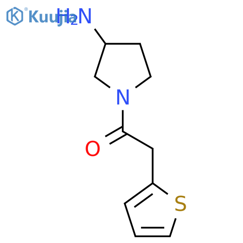 1-(3-Aminopyrrolidin-1-yl)-2-(thiophen-2-yl)ethan-1-one structure