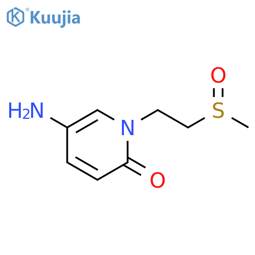 2(1H)-Pyridinone, 5-amino-1-[2-(methylsulfinyl)ethyl]- structure