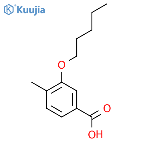 4-Methyl-3-(pentyloxy)benzoic acid structure