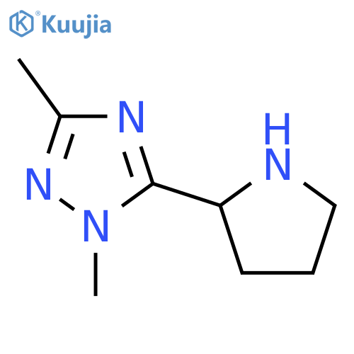 1,3-dimethyl-5-(pyrrolidin-2-yl)-1H-1,2,4-triazole structure