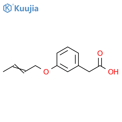 2-3-(but-2-en-1-yloxy)phenylacetic acid structure