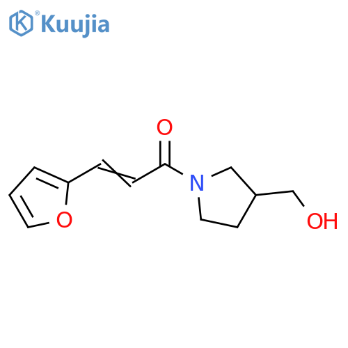 (2E)-3-(furan-2-yl)-1-[3-(hydroxymethyl)pyrrolidin-1-yl]prop-2-en-1-one structure