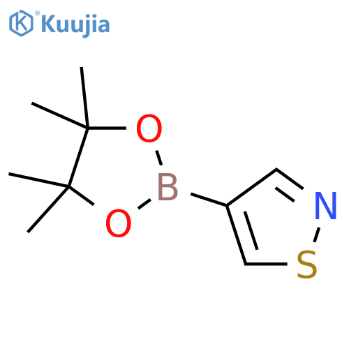 4-(4,4,5,5-tetramethyl-1,3,2-dioxaborolan-2-yl)isothiazole structure