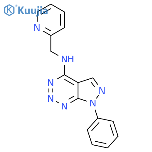 7-phenyl-N-(pyridin-2-yl)methyl-7H-pyrazolo3,4-d1,2,3triazin-4-amine structure