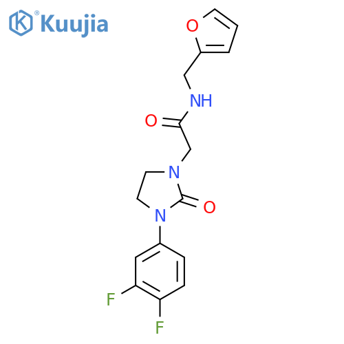 2-3-(3,4-difluorophenyl)-2-oxoimidazolidin-1-yl-N-(furan-2-yl)methylacetamide structure