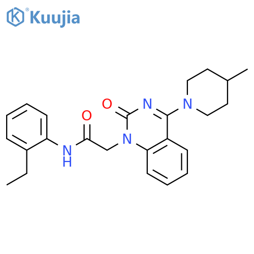N-(2-ethylphenyl)-2-[4-(4-methylpiperidin-1-yl)-2-oxo-1,2-dihydroquinazolin-1-yl]acetamide structure