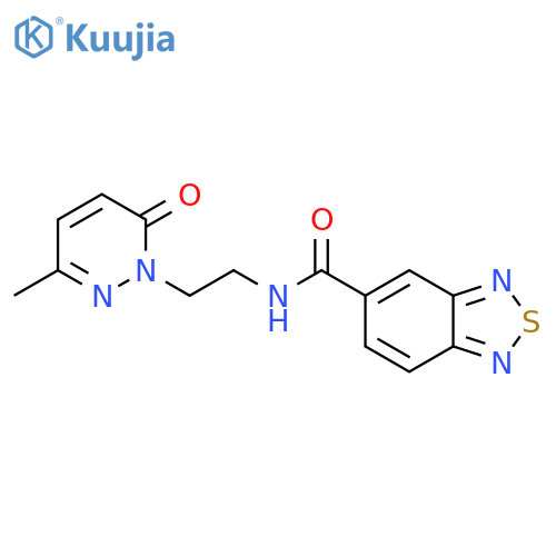 N-2-(3-methyl-6-oxo-1,6-dihydropyridazin-1-yl)ethyl-2,1,3-benzothiadiazole-5-carboxamide structure