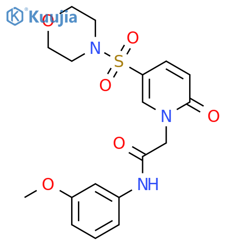 N-(3-methoxyphenyl)-2-5-(morpholine-4-sulfonyl)-2-oxo-1,2-dihydropyridin-1-ylacetamide structure