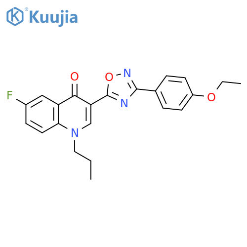 3-[3-(4-ethoxyphenyl)-1,2,4-oxadiazol-5-yl]-6-fluoro-1-propyl-1,4-dihydroquinolin-4-one structure