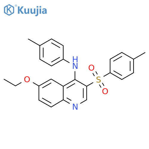 6-ethoxy-3-(4-methylbenzenesulfonyl)-N-(4-methylphenyl)quinolin-4-amine structure