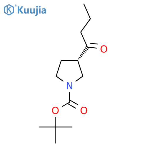 (s)-Tert-butyl 3-butyrylpyrrolidine-1-carboxylate structure