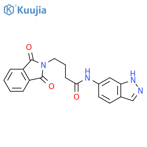 4-(1,3-dioxo-2,3-dihydro-1H-isoindol-2-yl)-N-(1H-indazol-6-yl)butanamide structure