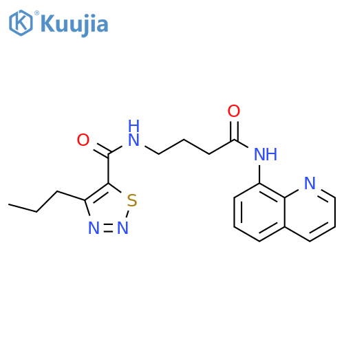 4-(4-propyl-1,2,3-thiadiazol-5-yl)formamido-N-(quinolin-8-yl)butanamide structure