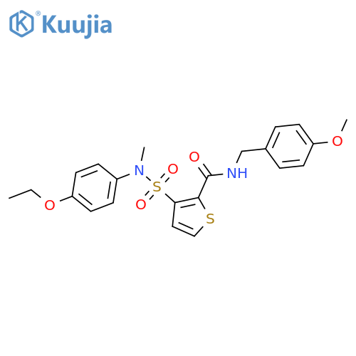 3-[(4-ethoxyphenyl)(methyl)sulfamoyl]-N-[(4-methoxyphenyl)methyl]thiophene-2-carboxamide structure