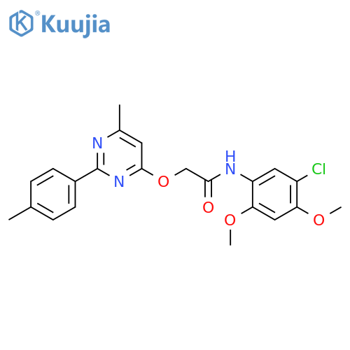 N-(5-chloro-2,4-dimethoxyphenyl)-2-{[6-methyl-2-(4-methylphenyl)pyrimidin-4-yl]oxy}acetamide structure