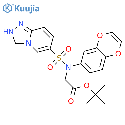 tert-butyl 2-N-(2,3-dihydro-1,4-benzodioxin-6-yl)1,2,4triazolo4,3-apyridine-6-sulfonamidoacetate structure
