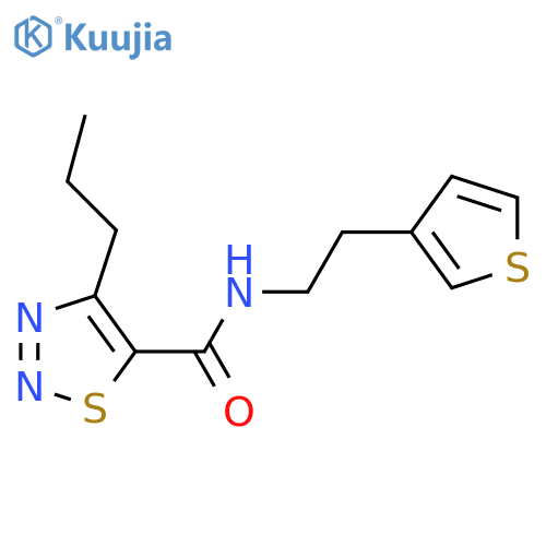 4-propyl-N-[2-(thiophen-3-yl)ethyl]-1,2,3-thiadiazole-5-carboxamide structure