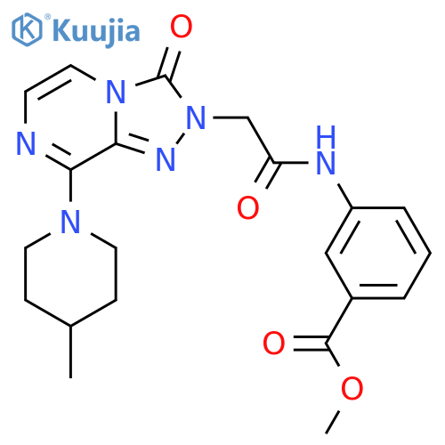 methyl 3-{2-8-(4-methylpiperidin-1-yl)-3-oxo-2H,3H-1,2,4triazolo4,3-apyrazin-2-ylacetamido}benzoate structure